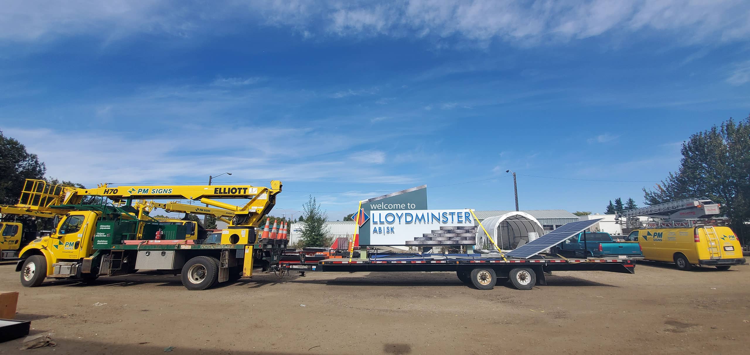 City of Lloydminster Official Logo being Transported