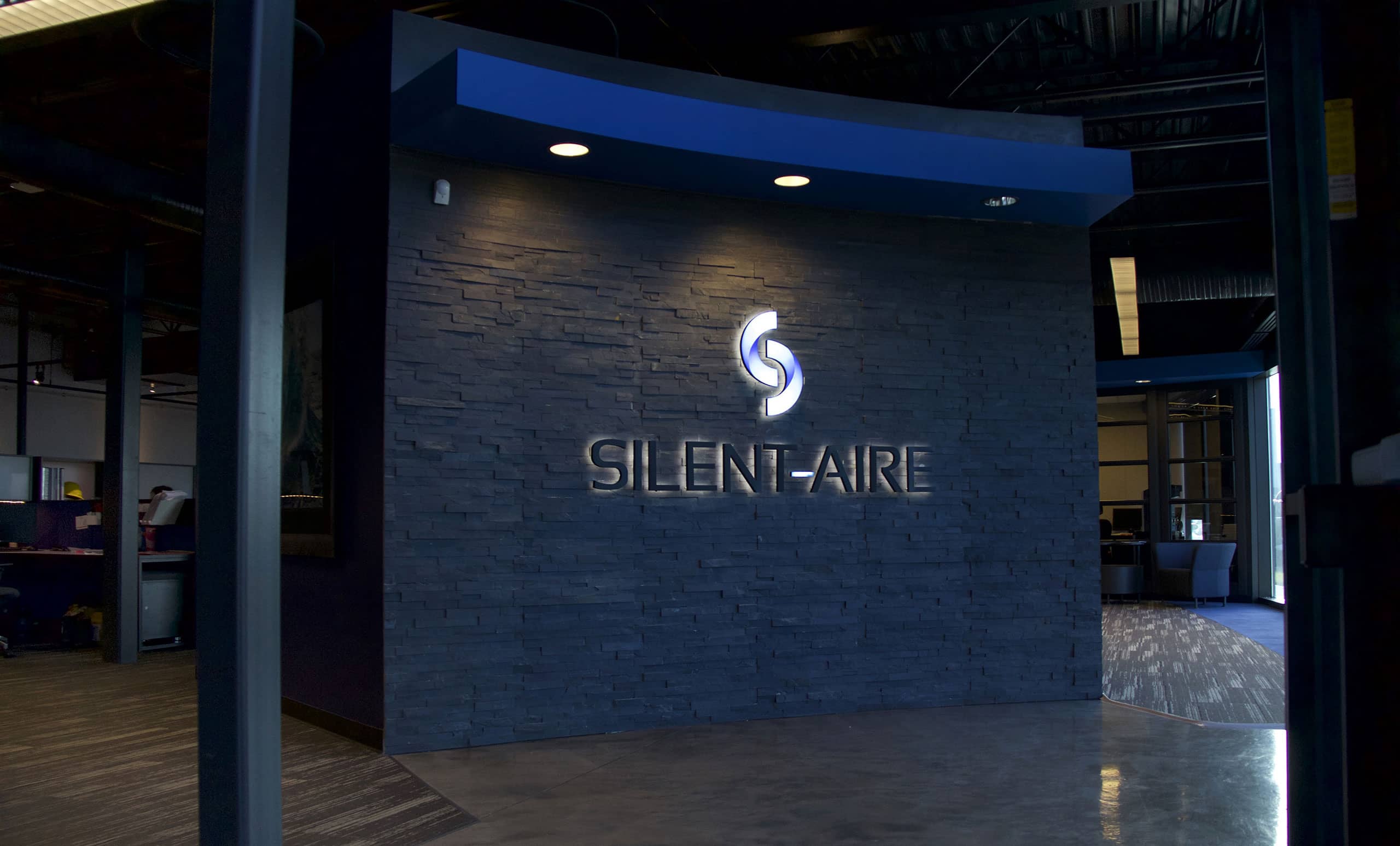 Silent Aire Logo in Interior Setting